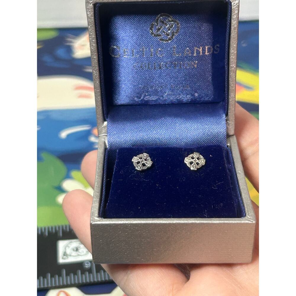 Celtic Lands Collection sterling earrings Stud Small